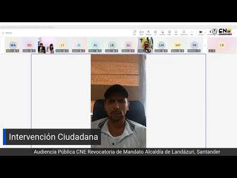 Audiencia Pública CNE Revocatoria de Mandato Alcaldía de Landázuri, Santander