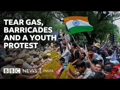 BBC News India reports on youth demonstrations in New Delhi