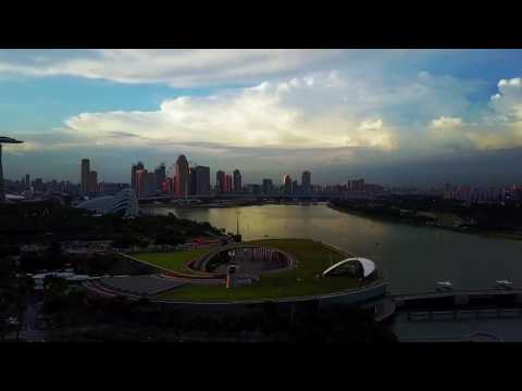 Singapore Marina Bay Sunset 4K