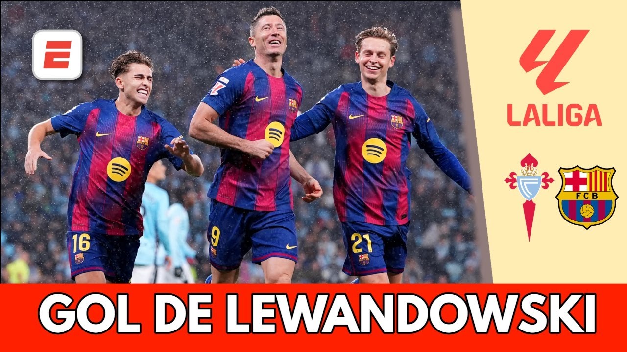 GOL DEL BARCELONA Lewandowski, desde el punto penal, adelanta 1-0 a su equipo ante CELTA | La Liga