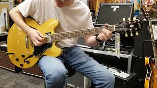 Video thumbnail for Playing an Epiphone ES-335 Traditional Pro electric guitar by rmenga