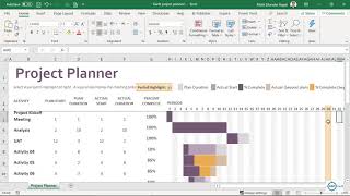 Gantt Chart in Microsoft Excel | Project Planner Template in Excel - 1 of 2