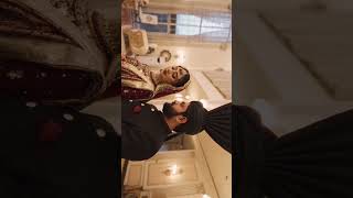 Maroon Chiffon Jamawar Bridal Lehenga with Potli - Video 2