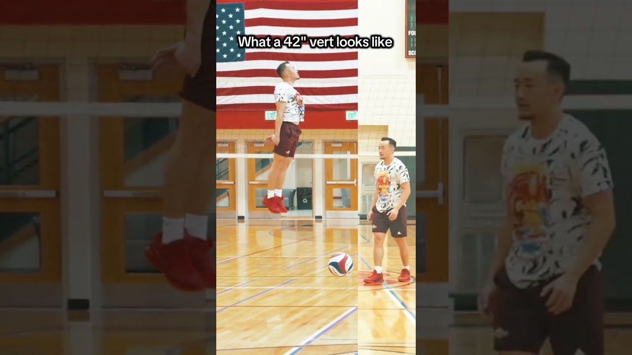 These were warm-up jumps too 👀~90% effort #athlete #volleyball #jump #dunk #hmong
