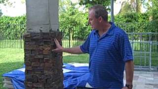 Pergola Building Tips with Stacked Stone Columns