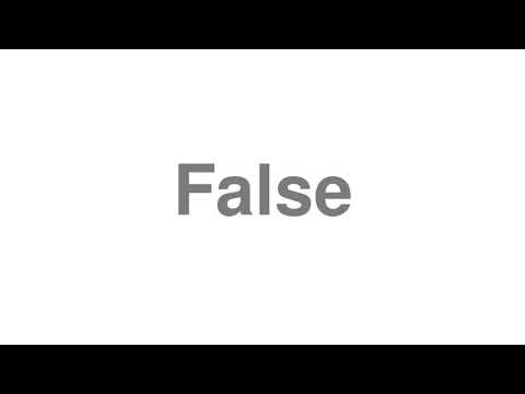 Part of a video titled How to Pronounce "False" - YouTube