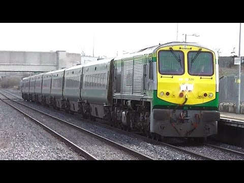 Irish Rail 201 Class Loco + Mark 4 Intercity Train - Clondalkin & Fonthill , Dublin