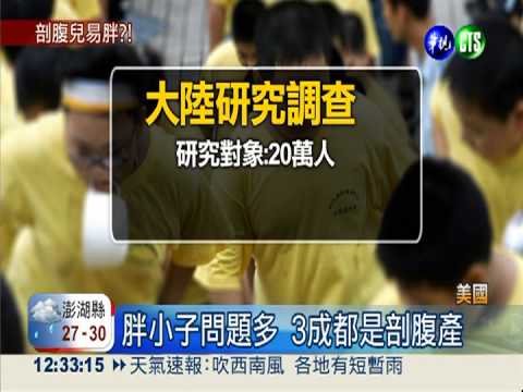 國外研究:剖腹產生的 長大比較胖