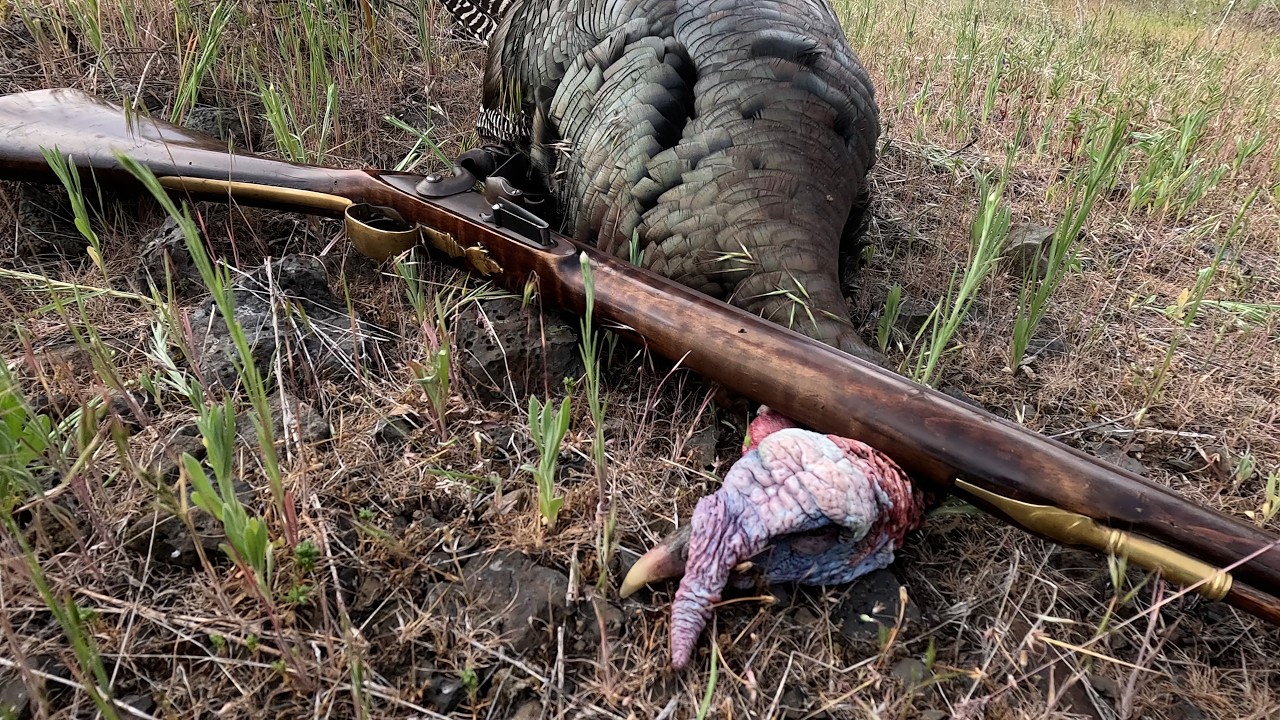I hunted turkeys with a FLINTLOCK and Hand Carved Decoy!