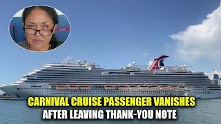 Cruise Passenger Vanishes on Holiday Island | Carnival Cruise Passenger Missing | Newsdrift