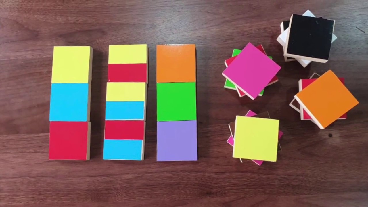 Elaboración de un juego de fichas de colores