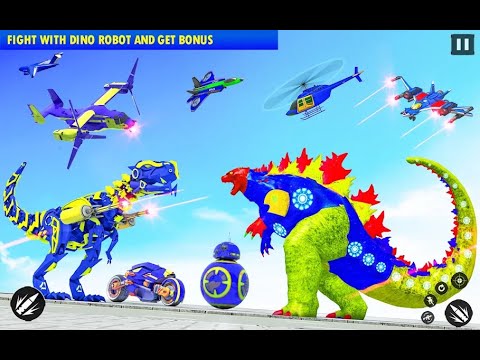 Dino Robot Car Transform Games