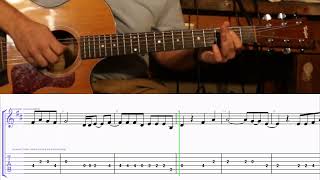 How to Play the Intro and Melody to Old Toy Trains by Roger Miller on Guitar with TAB