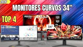4 MELHORES Monitores Ultrawide CURVOS 34” em 2026: QUAL COMPRAR?