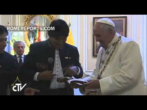 What did Pope Francis say to Evo Morales?