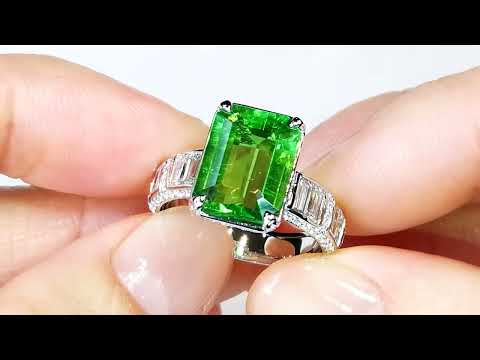 Unheated Brazilian Paraiba Tourmaline Ring at 4.73 carats by Kat Florence KF07823