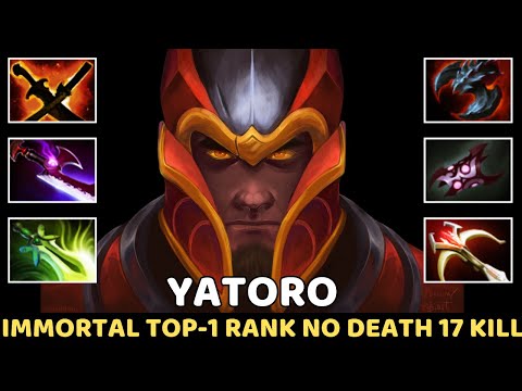 YATORO [Dragon knight] Immortal Top-1 Rank No Death 17 Kill 7.37 Dota 2