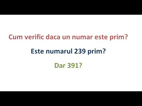Cum verific daca un numar este prim? (clasa a 5-a)