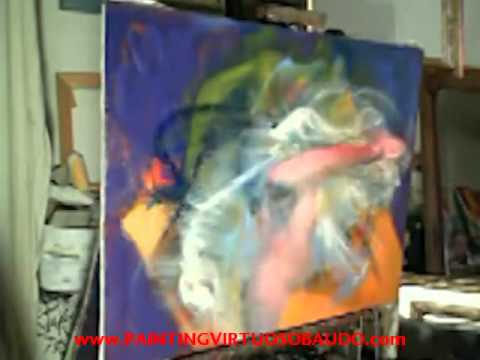 Art of oil painting by Baudo - Balerina in movement speed up v.1/2