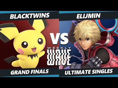 Weekly Wave 27 GRAND FINALS - Blacktwins (Pyra Mythra, Roy, Pichu) Vs. elijmin (Shulk) SSBU Ultimate
