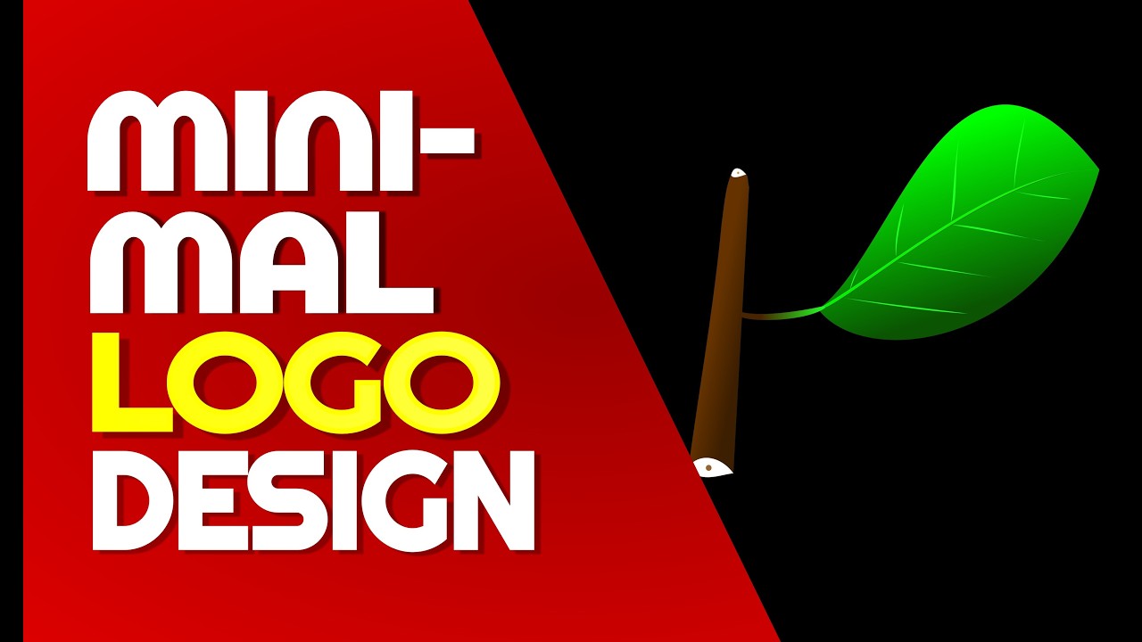 How to Design a Clean Minimal Leaf Logo in Vector | Professional Logo Tutorial