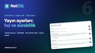NetSSL Ayrıntılı Tanıtım 6/21 · Site sayfası: yayın ayarları