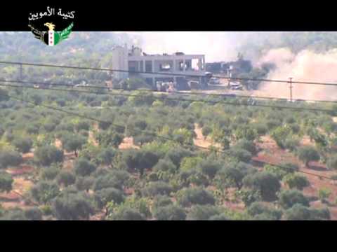 قصف على حواجز على طريق ادلب - اللاذقية من قبل كتيبة الأمويين ولواء يوسف العظمة