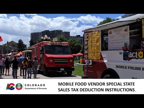 Mobile Food Services Industry Special Sales Tax Deduction Instructions