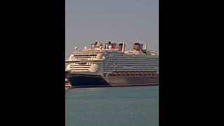 new Disney cruise ship Disney adventure in Port Canaveral #cruiseship #newship #disneycruise