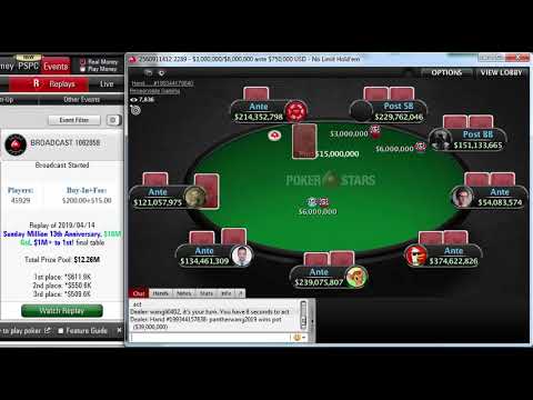 Replay | Final table PokerStars $215 Sunday Million 13th Anniversary $10M Gtd $1M+ 1st! Apr 14, 2019