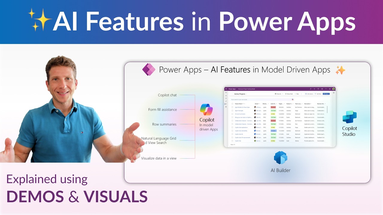 AI Features in Power Apps - Overview of Copilot, AI Builder, Copilot Studio for Model Driven Apps