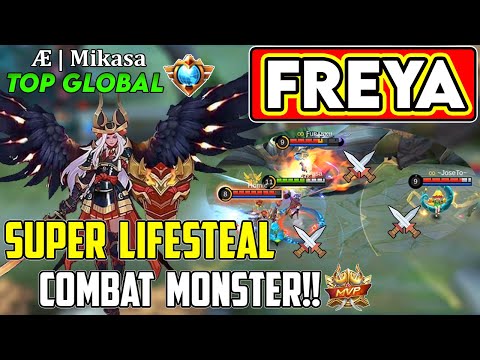 Hyper Freya, Combat Monster!! Top Global Freya by Æ | Mikasa - MLBB