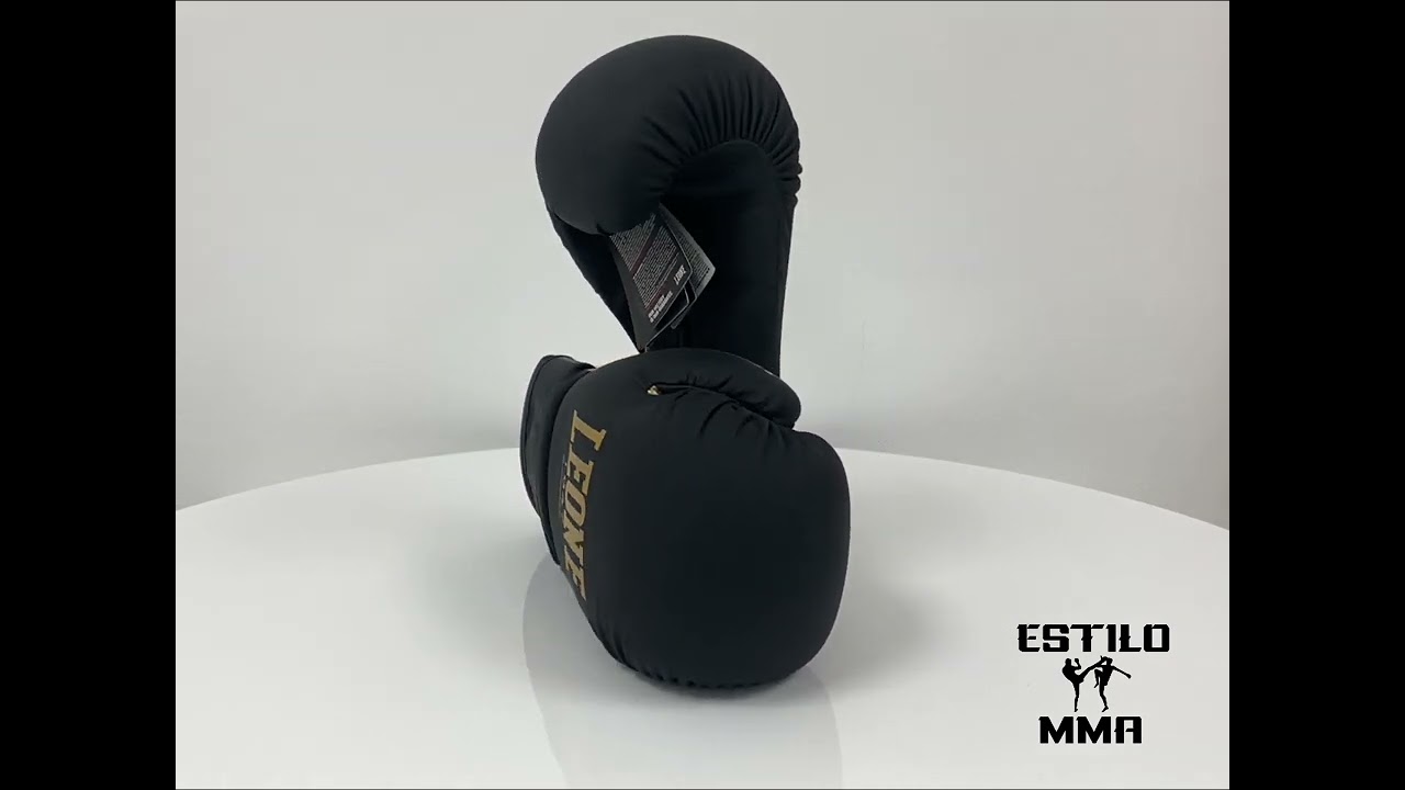 Leone 1947 Guanti Boxe Unisex Black & Gold, Boxe - /14OZ (Nero/Oro
