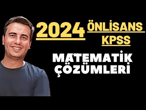 2024 ÖNLİSANS KPSS SINAVI MATEMATİK ÇÖZÜMLERİ TEK PART (31-60)