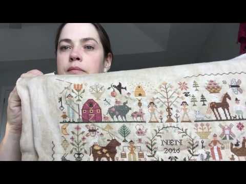 Nicole's Needlework: FlossTube #18 - Stitching and Knitting WIPs