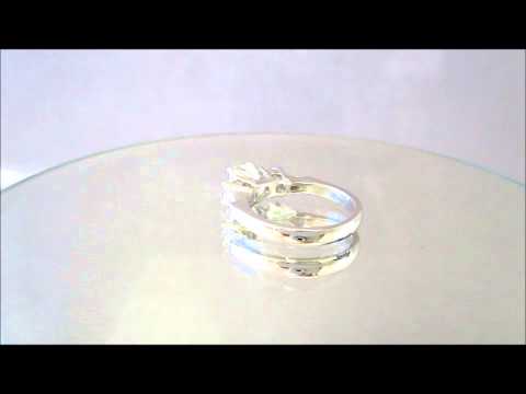 14K WHITE GOLD PRINCESS CUT DIAMOND ENGAGEMENT RING PRONG SET 1.60CTW  - ASW - 369