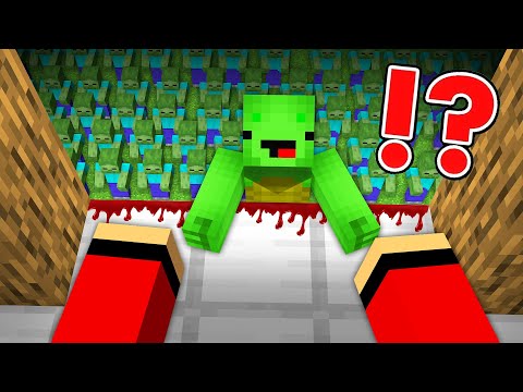 Deadly Minecraft Zombie Apocalypse Challenge ft. Maizen JJ & Mikey