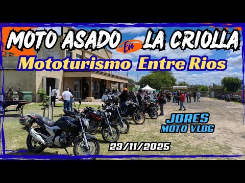 Moto Asado La Criolla, Concordia, Entre Ríos. Organizado por Mototurismo Entre Ríos. 23/11/2025