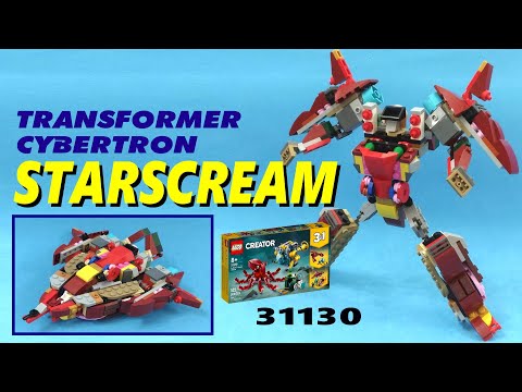 Tutorial: Let's build Transformer Starscream (Cybertron ) from LEGO Creator 31130