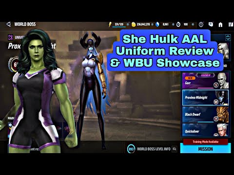 She Hulk AAL Uniform Review & WBU Showcase - Marvel Future Fight