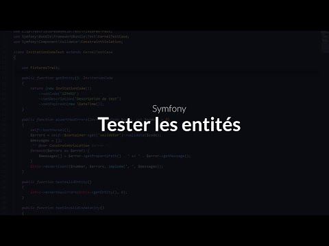 Tester sur symfony Chapitre 3 Tester une entité