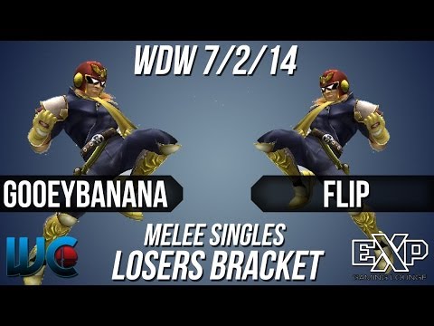 WDW 7/2/14 - Gooeybanana (Falcon/Peach) vs. Flip (Falcon) Melee Singles Bracket