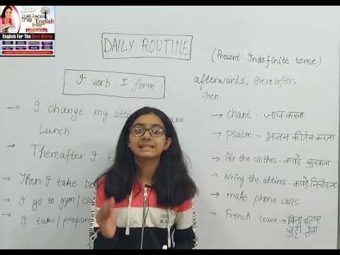 How to tell your Daily Routine | Akshita Arora |The Advanced English Tree