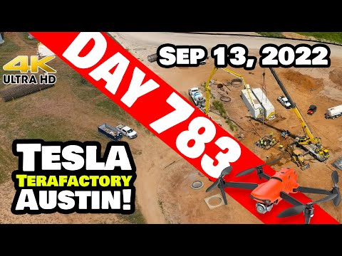 GIGA TEXAS GETS READY FOR MEGAPACKS! - Tesla Gigafactory Austin 4K  Day 783 - 9/13/22 - Tesla  Texas