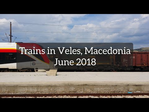 Trains in Veles, Macedonia, June, 2018