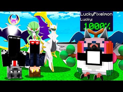 ABRA LUCKY PIXELMON LENDARIA 1000% DE CABEÇA PRA BAIXO - MINECRAFT PIXELMON MOD