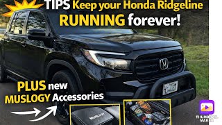 TIPS Keep your Honda Ridgeline RUNNING forever! PLUS new MUSLOGY Accessories Console Cover/Cargo Net