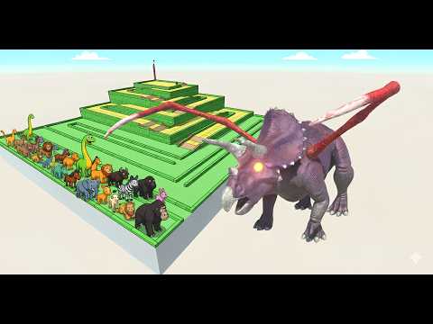 ESCAPE FROM ALIEN TRICERATOPS #10 - ARBS - Animal Revolt Battle Simulator