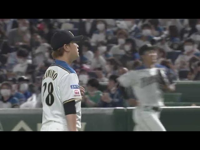 【6回表】ファイターズ・河野 3者凡退のパーフェクトピッチング!! 2021/4/16 F-E