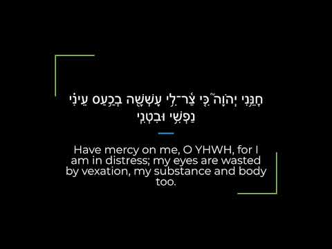 Psalm 31 Zabur/Tehillim Sephardi Hebrew Canting/Recitation with English